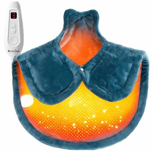 RAINOVA Heating Pad for Back,Neck and Shoulders, Electric Pad with 6 Heat Settings, Birthday Christmas Gifts for Women Men Mom Dad Elderly, Overheating Protection & ETL/UL Certified, Machine Washable