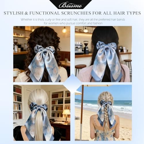 Hair Brush with Scrunchies & Claw Clips, Professional Curved Vented Detangling & Fast Blow Drying Brush for Styling, Hair Care Gift for Women Girls - Thumbnail 6