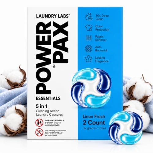 PowerPax 5-in-1 Commercial Laundry Detergent Capsules for Vending Machine, Linen Fresh, 100 Count in 2 Packs – Stain Remover, Color Booster, Fabric Softener for Coin Vend Laundromat Supplies - Image 1