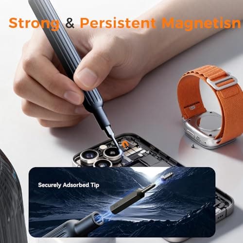 VMYTH 31 in 1 Mini Precision Screwdriver Set, Magnetic Small Tool Kit for Phone,Laptop,PS5, Switch,Glasses,Watch,screwdriver set (gray) - Thumbnail 4