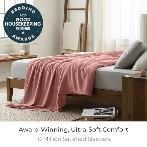 Mellanni California King Size Flat Sheet - Iconic Collection Bedding - Hotel Luxury, Extra Soft, Cooling - Wrinkle, Fade, Stain Resistant - 1 Flat Sheet Only (Cal King, Coral) - Thumbnail 3