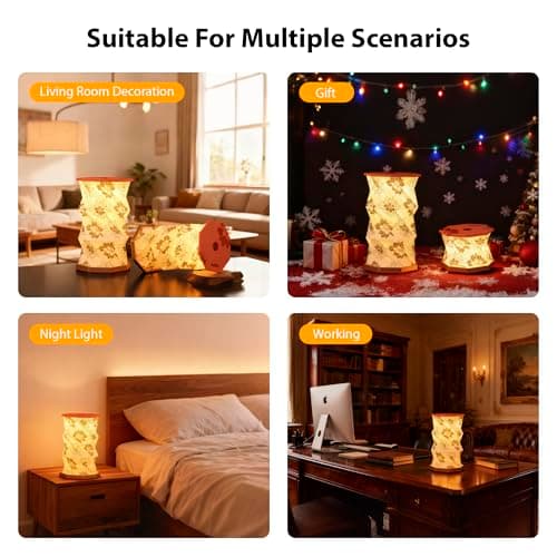ZBOLE Birthday Flower Folding Rotating Lamp - December Christmas Rose, Rechargeable Folding Paper Light, Elegant Gift Box – Ideal Anniversary, Birthday Gift for Women, Mom, Sister, Grandma - Thumbnail 6