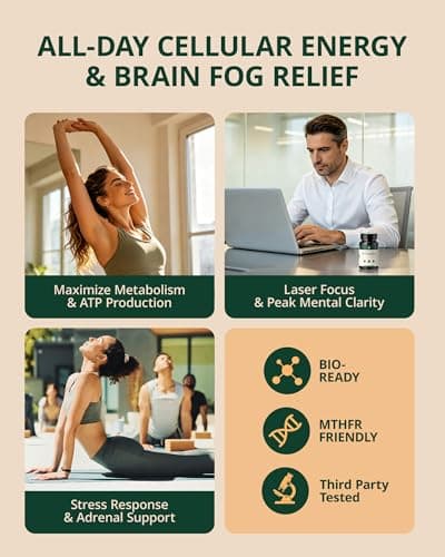 BienRaiz Methylated B-Complex with L-5-MTHF & Methyl B12-2.5X Absorption for MTHFR Support Energy, Brain & Nerve Health - Vegan, Gluten Free, Keto Friendly, 60 Capsules (60-Day Supply) - Thumbnail 5