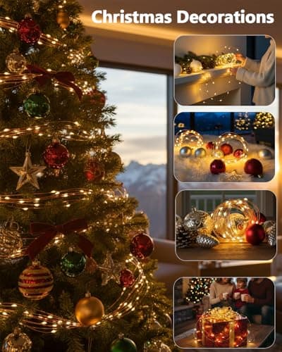 LightSeek 6 Pack, Fairy Lights Battery Operated, 7FT 20 LED String Lights with 6/18H Timer, Battery Twinkle Lights for Wedding Event Party Supplies Christmas Decor Indoor Outdoor, Warm White - Thumbnail 6