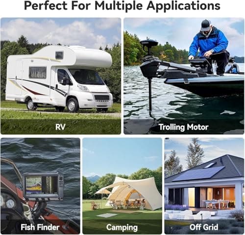 Power Queen 12V 100Ah LiFePO4 Battery, Group 31 Lithium Battery with 1280Wh Energy and BMS Protection, Up to 15000 Deep Cycles for RV Trailer, Solar Off-Grid, Marine - Thumbnail 6