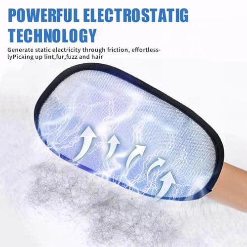 Upgraded Electrostatic Pet Hair Removal Glove for Dogs & Cats 5-Finger Magic Brush Design Reusable Hair Remover for Couch, Carpet, Car Seat, Laundry & Clothing Quick Cleaning Tool for Pet Owners - Thumbnail 6