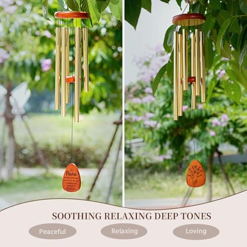 32" Wind Chimes Birthday Gifts for Nana, Nana Birthday Gifts, Nana Gift Mothers Day, Gold - Thumbnail 6