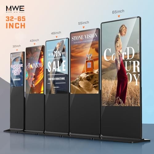 QIXZOCV MWE 54 Inch Indoor Digital Signage Touchscreen Kiosk Floor Standing Advertising Display LCD Totem Interactive Display Poster Android System with Auto Media Player - Thumbnail 3