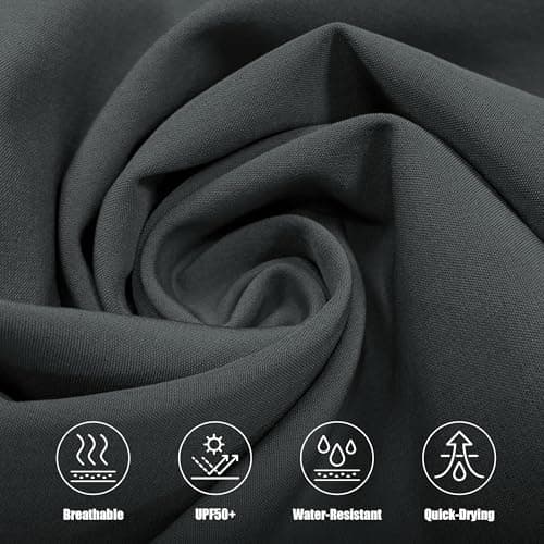 MOURCE Men Athletic Track Pants with Drawstring - Quick-Dry Elasticated Waist Men's Joggers, Dark Grey 3XL - Thumbnail 4