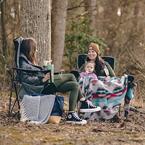 SUNNYFEEL XXL Oversized Camping Chair Heavy Duty 500 LBS for Big Tall People Above 6'4 Padded Portable Folding Sports Lawn Chairs with Armrest Cup Holder & Pocket for Outdoor/Travel/Picnic/Camp - Thumbnail 2
