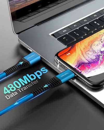 COOLSELL 6 inch Short USB C Cable,3 Pack Silicone 60W Fast Charging Cord USB A to Type-C Compatible with iPhone 17/16/15 Samsung Galaxy S23 S22 Google Pixel, iPad for Power Bank/Car/Office/Travel - Thumbnail 5