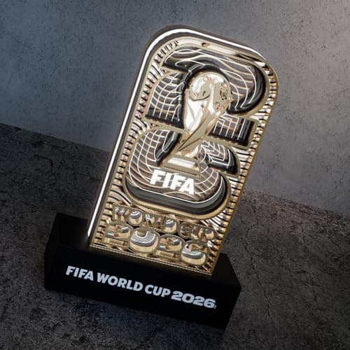 LAYERLUX 2026 FIFA World Cup Official Trophy LED Lamp – Acrylic Light-Up Display with Wooden Base, Plug-in Power, Collectible Memorabilia Gift for Soccer Fans, Kids, Teens & Adults for Bedroom Desk - Thumbnail 5