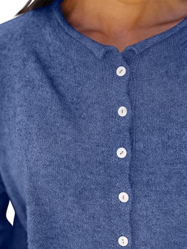 ANRABESS Cardigan Sweaters for Women Oversized Button Down Long Sleeve Cardigans 2026 Spring Outfits Travel Holiday Clothes Blue X-Large - Thumbnail 5