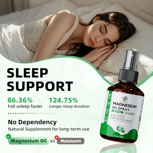 2 Pack Magnesium Oil Spray - Magnesium Spray for Feet & Body, Leg Cramps, Joint Health & Sleep Support, Nourish Skin - Topical and Natural Oil, 4oz - Thumbnail 4