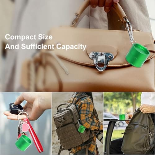 KONIDUN Mini Travel Ring Holder Keychain, Portable Jewelry Holder Keychain with Protective Sponge, Small Necklace Earrings Case for Gym Sports Bag Purse - Thumbnail 6