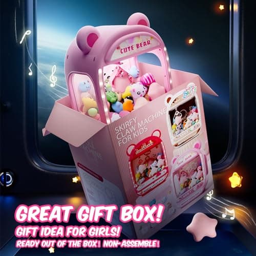 Skirfy Claws Machines for Kids,Unicorns Toys for Age 6+,Kids Games Mini Vending Machines with Squishys Toy Candy Dispenser,Claws Game Machine,Birthday for Girls Age 8-12 - Thumbnail 6
