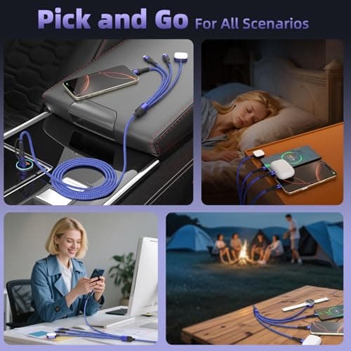 MPATIBY 3Type-C 4 in 2 Multi Charging Cable for iWatch Charger/iPhone 17-8 - Thumbnail 4