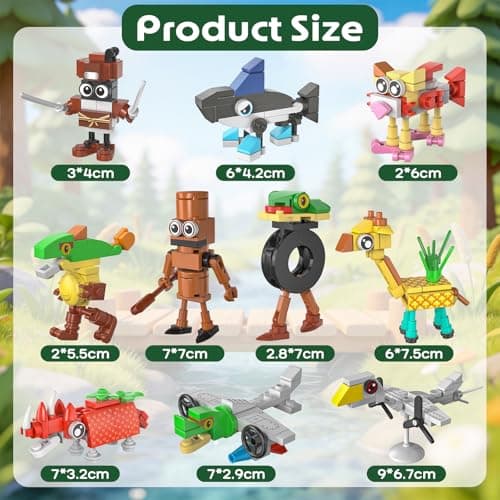 Italian Brainrots Building Block Sets, Party Favors for Kids 4-8 8-12 Tung Tung Tung Sahur Building Set Birthday Goodie Bag Stuffers Classroom Prizes Return Ideal Gifts for Kids Boys Girls Age 6+ - Thumbnail 3