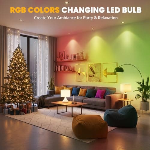 Rechargeable Light Bulb 2-Pack, Battery Operated E26 LED Bulb with Magnetic Base, RGB Color Changing + 3 Color Temps, Remote Control & Timer, Emergency & Portable Light for Power Outage Camping - Thumbnail 4