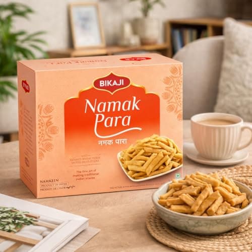 Bikaji Namak Para 14.11 oz (400g), Classic Salted Crunchy Snack, Traditional Indian Savory Bites, Crispy & Flaky Namkeen, Ready to Eat Tea Time & Party Snack - Thumbnail 3