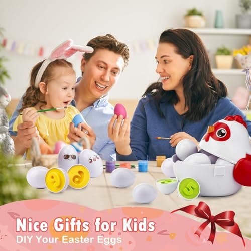 VROGTIK Easter Egg Matching Game, 24-Piece Easter Basket Stuffers for Kids, Color Shape Number Recognition Educational Toddler Toys, Chicken Storage Box Preschool Learning Toy for Boys Girls - Thumbnail 4