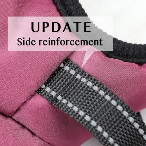 Aiboria Dog Jackets Coat for Winter Windproof Waterproof Skiing Dog Vest Fleece Warm Chest Strap Belt Purple 3XL - Thumbnail 3