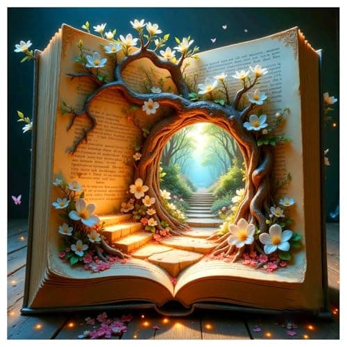 Diamond Art Kits for Adults, 5D DIY Diamond Painting Book Kits for Beginners, Diamond Dots Kits Gem Arts Crafts for Home Wall Decor 14x14in - Image 1