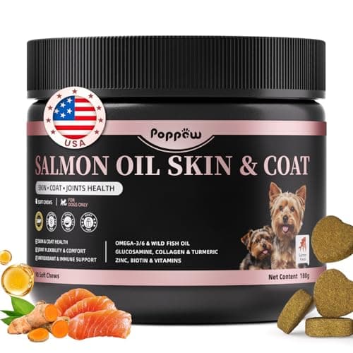 Salmon Oil for Dogs Skin & Coat, 13 in 1 Wild Alaskan Fish Oil for Dogs - Omega 3 EPA & DHA & ALA Fatty Acids, Dog Allergy Relief Chews, Joint & Immune Support, 90 Count, Salmon Flavor, Soft Chews