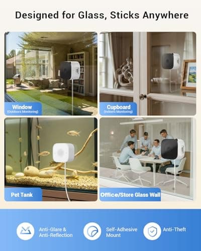 obligz 3MP 2K Window Camera, WiFi Indoor Cameras for Home Security with Blacklight Max Color Night Vision, AI Human Vehicle Detection, Plug-in, 911 Emergency Dispatch, Easy Install - Thumbnail 3