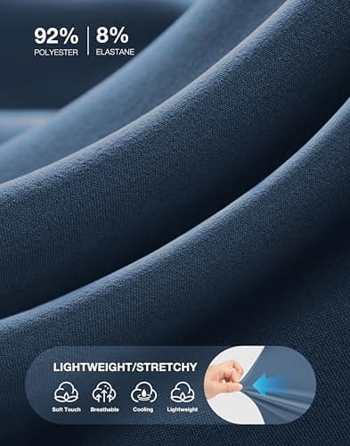 Soothfeel Women's Capri Pants Loose High Waisted Wide Leg Lightweight Travel Hiking Pants for Women Casual Summer with Pocket Dark Blue XXXL - Thumbnail 5