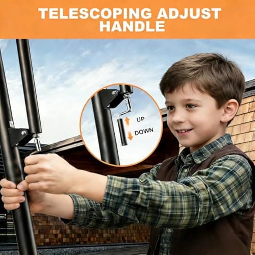 Lotfun Basketball Hoop Outdoor 44 Inch Shatterproof PC Backboard, 18" Rim, Portable Basketball Goal with Crank Adjustment & Wheels, for Teens & Adults to Enjoy Comfortable Indoor & Outdoor Basketball - Thumbnail 4