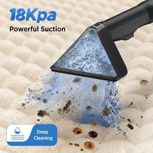 18Kpa Portable Carpet Cleaner Machine for Cars, Pets, Spot, Rug, Couch - Thumbnail 3