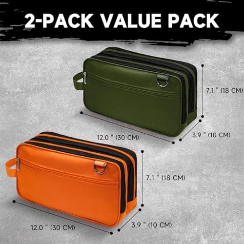 Organizer Tool Pouch - 2 Pack with Zipper Waterproof Utility Multi Compartments Small Tool Bag - Thumbnail 2