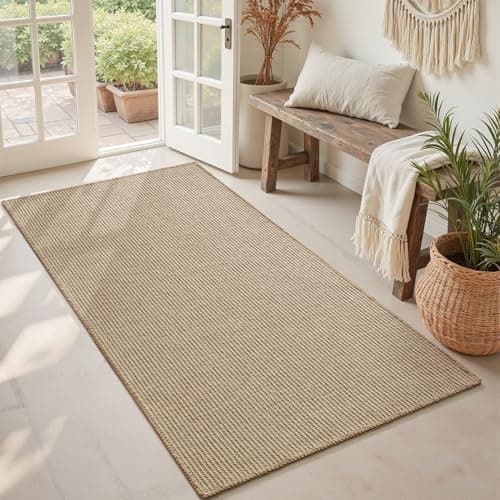 Jute Front Door Mat Indoor Entrance Indoor Door Mat Rugs for Entryway Entry Entrance Mats Foyer Rugs Doormat Inside Welcome Mats Boho 2x4 ft Long Runner - Image 1
