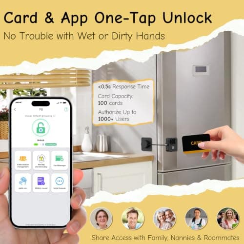 Palm Vein Fridge Lock, Smart Child Safety Lock for Refridgetor, Freezer - Thumbnail 6
