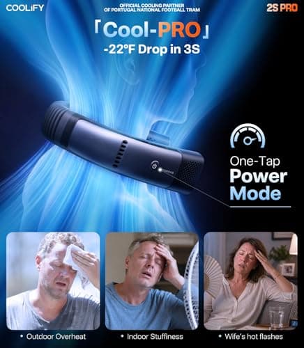 TORRAS Coolify 2026 Neck Air Conditioner 2S PRO, Ice-Feel Semiconductor Cooling Neck Cooler & Personal Air Conditioner for Golf, City Walk, Vacation Travel & Music Festival, Premium Summer Gift, Black - Thumbnail 3