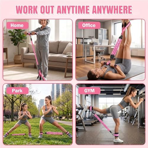MEDETAYI Pedal Resistance Band, 40/50/60 lbs with Handles & Ankle Straps - Thumbnail 6