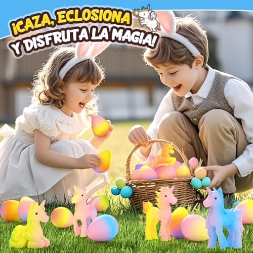 Coodoo Unicorn Hatching Rainbow Eggs for Kids - 6 Pack Unicorn Toys Craft Kits for Boys & Girls, Birthday Easter Basket Stuffers Crafts Gift for Kids 3+ Year Old - Girl Gifts for Ages 3 4 5 6 7 8 - Thumbnail 5