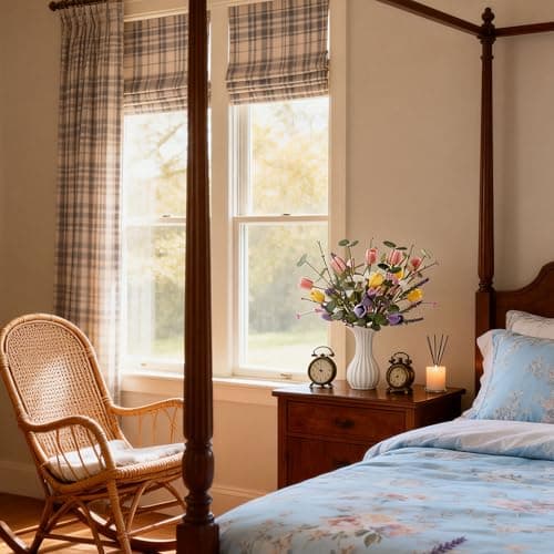 Acfruits 6 Pcs Wildflowers Artificial Flowers Daisies and Tulips Faux Wildflowers Spring Flowers Artificial for Decoration Spring Silk Floral Arrangement Table Centerpieces Home - Thumbnail 5