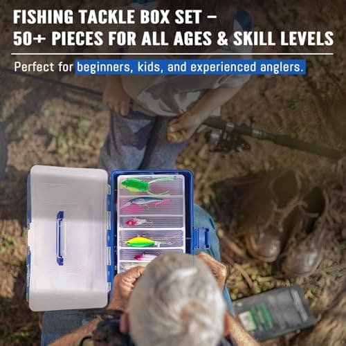 Vipfish 448-Pcs Fishing Lures Kit – Complete 3-Layer Tackle Box Set with Hooks, Weights, Bobbers, Pliers, Rigs, Leaders, Fluorocarbon Line, Accessories & More for Kids Fishing Gear - Thumbnail 5