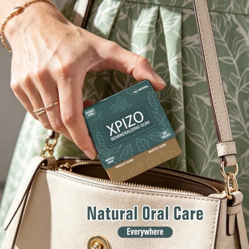 Remineralizing Gum with Nano-Hydroxyapatite & Xylitol Sugar Free Natural Base Chewing Gum Plastic-Free, Dye-Free, Aspartame-Free (Mint) - Thumbnail 6