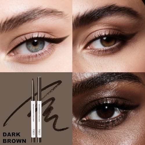 HECI BEAUTY Sharpenable Gel Eyeliner Pencil, Multi-Use Longwear Eyeliner Pencil, Ultra-Smooth Tip Eye Makeup with Up to 24HR Wear, Waterproof & Smudge-Proof - Dark brown - Thumbnail 2