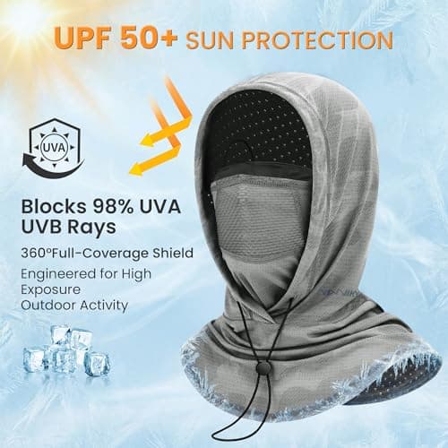 YANIKY Summer Cooling Balaclava with Breathable Holes, Sun UV Protection Face Mask for Running, Cycling, Fishing, Men & Women - Thumbnail 2