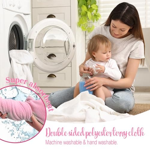 Individz Custom Hooded Bath Towel with Name, Personalized Highly Absorbent Bunny Towels, Baby Bath Towels for Girls Boys, Brithday for Baby, Toddler, Newborn (Piglet-Pink) - Thumbnail 3