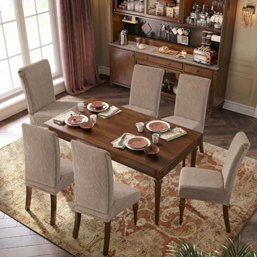 YUEANG Waterproof Dining Chair Covers, Chair Covers for Dining Room Stretch Parsons Chair Slipcover, for Dining Room Kitchen Chair Protector Cover, Removable, Washable - Thumbnail 2