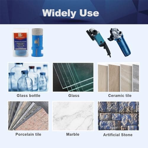 BRSCHNITT 1 Inch Diamond Drill Bit for Glass, Porcelain, Tile, Ceramic, Marble - Glass Hole Saw with 5/8-11 Thread - Thumbnail 3
