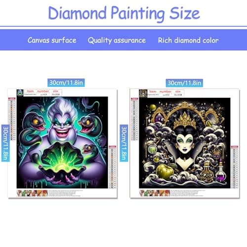 KEYRANKE 2 Pack Villa Diamond Painting Kits for Adults 5D DIY Diamond Art Kit Paint with Round Full Drill Diamonds for Beginners Gem Paintings Art for Home Wall Decor Gifts (12X12 Inch) - Thumbnail 3