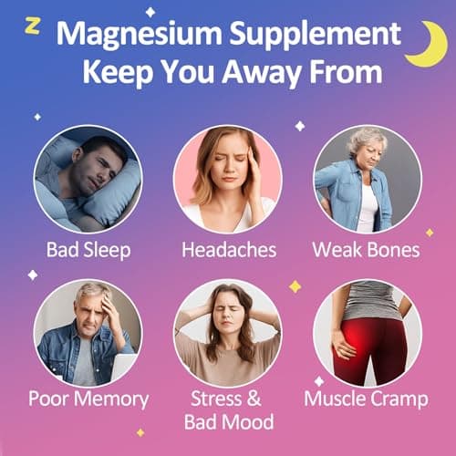 Magnesium Glycinate Gummies 400mg - Sugar Free Vegan Gummies for Adults & Kids with Vitamin D3, B6, C, CoQ10, Collagen, Zinc - Sleep, Muscle, Bone & Memory Support - 60 Raspberry Chewables - Thumbnail 2
