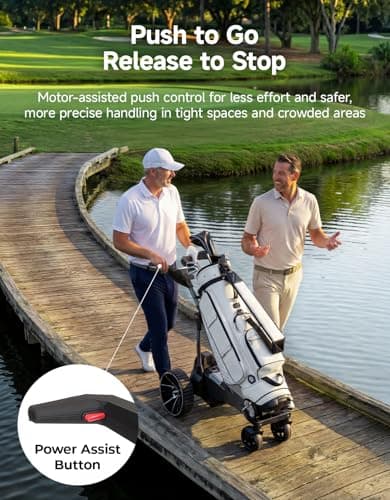 KEMIMOTO ApexR Electric Golf Cart with Power Assist Mode, 492FT Remote Control, Dual 240W Motor 36 Hole Battery, IPX5 Water Resistant Compact Folding Golf Caddy w/ USB-C, Drink & Umbrella Holder - Thumbnail 3