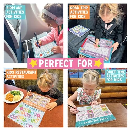 Hadley Designs Magic Grooved Writing Practice for Kids- Preschool Learning Activities, Letter Tracing for Kids Ages 3-5, Magic Book Handwriting Practice, Kindergarten Workbooks, Pre K Graduation Gifts - Thumbnail 5